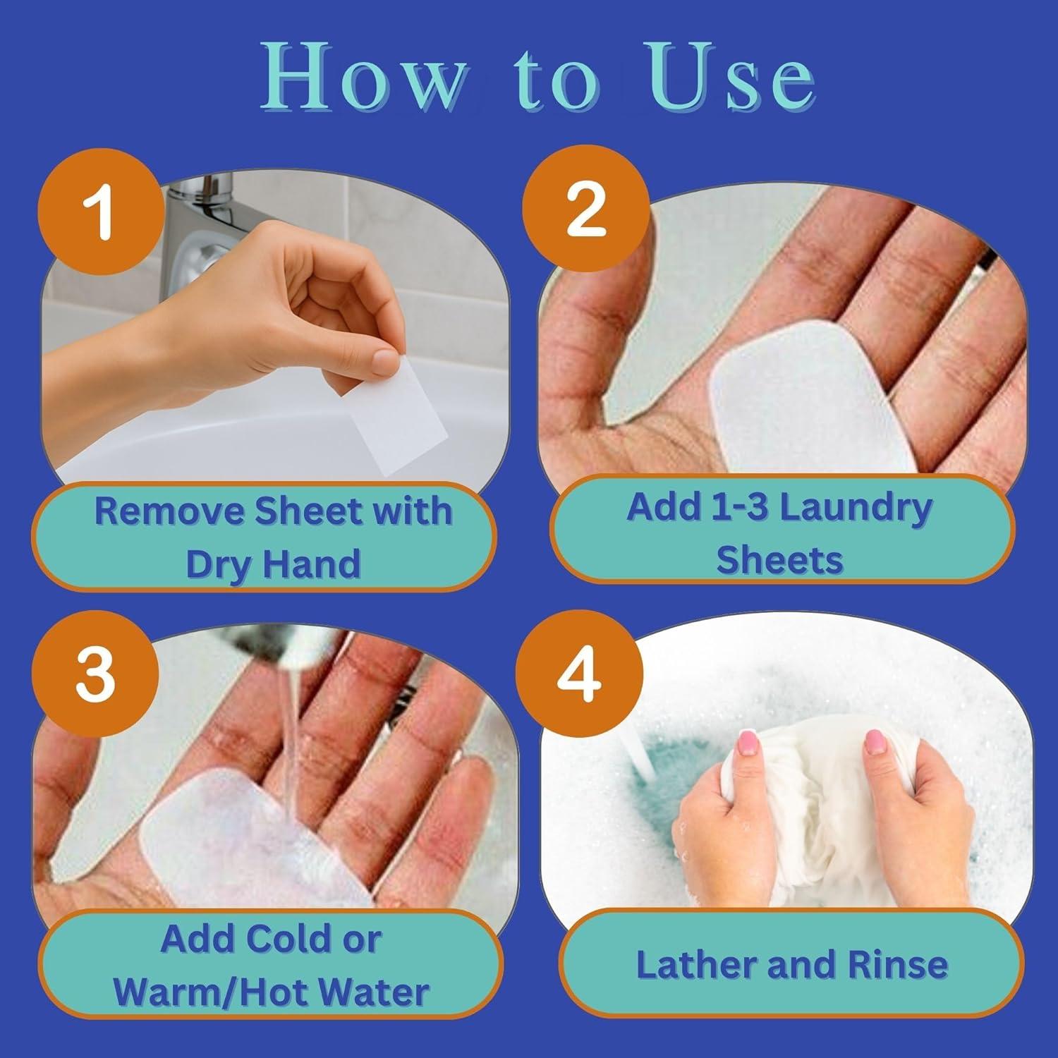 Hojas de detergente de viaje Journey Breeze 50 unidades + cuerda