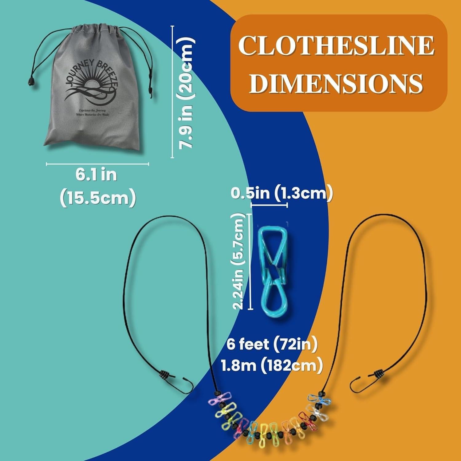 Hojas de detergente de viaje Journey Breeze 50 unidades + cuerda