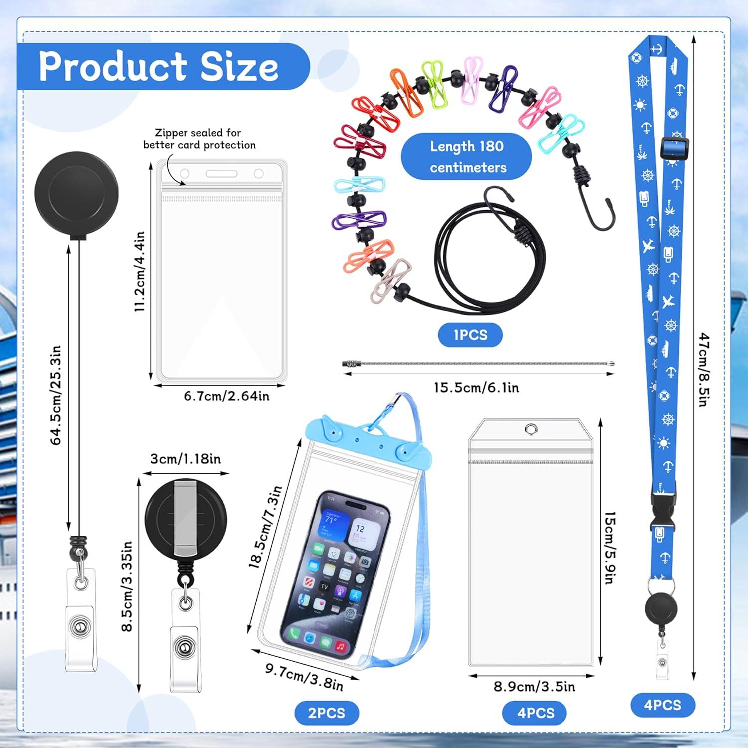 Set Esenciales de Crucero Prudiut 11 Pcs Accesorios Viaje