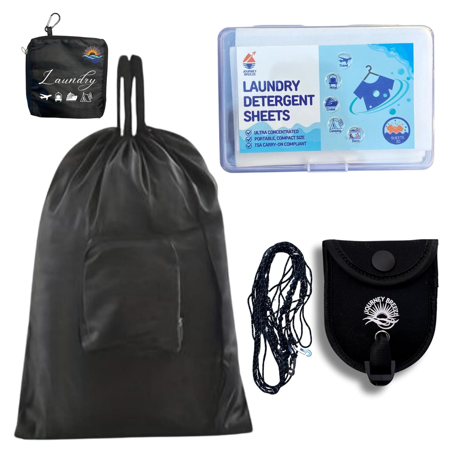 Kit de Lavandería de Viaje Journey Breeze - 30 Hojas Detergente