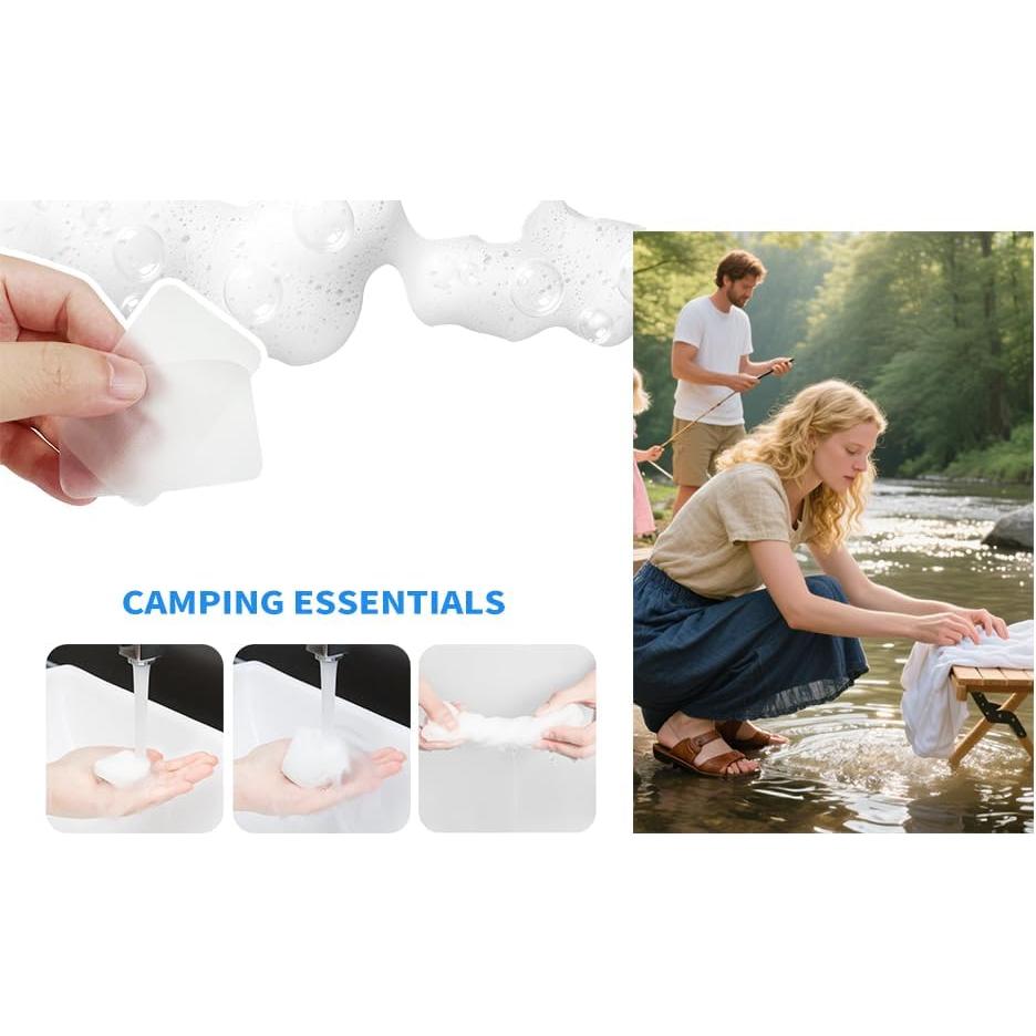 Cuerda de Ropa Portátil Yingsure con Toallas y Jabón Papel