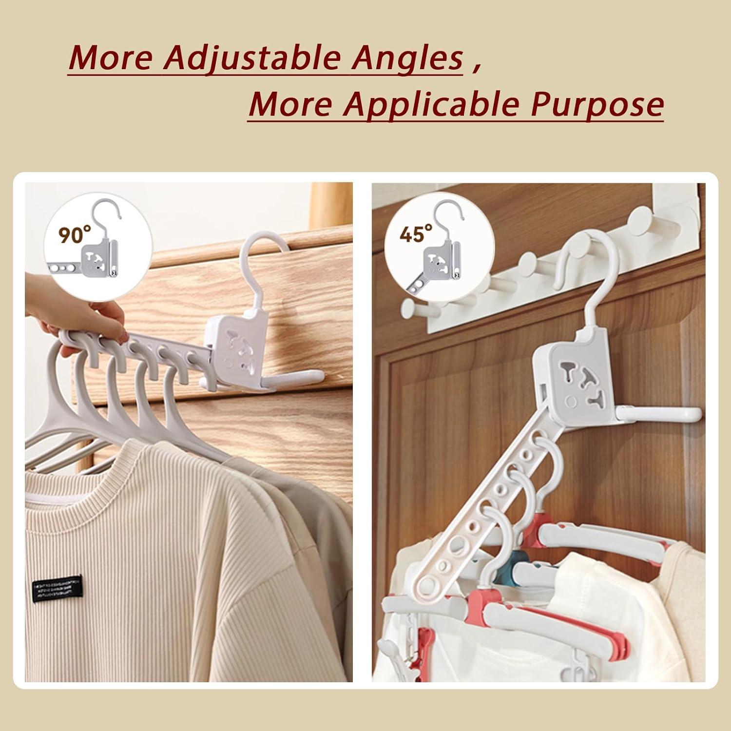 Soporte Plegable de Secado TASEVO con 5 Perchas y Gancho