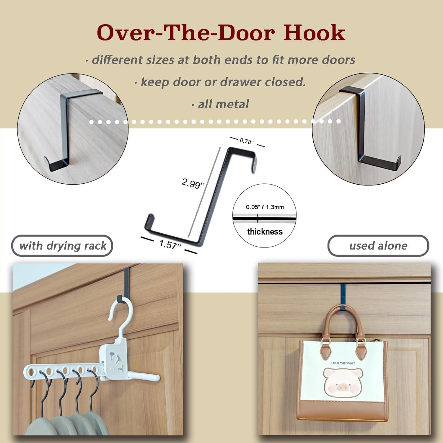 Soporte Plegable de Secado TASEVO con 5 Perchas y Gancho