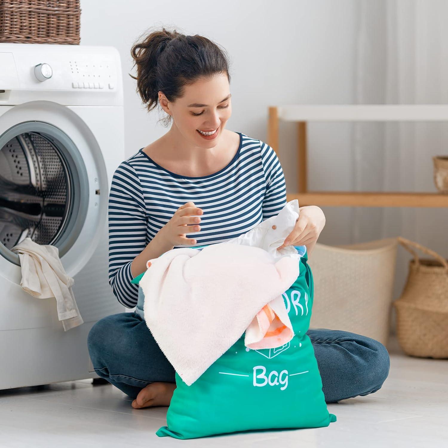 Bolsas de Lavandería de Viaje Sylfairy 2 Pcs Impermeables 37.8x47.6cm