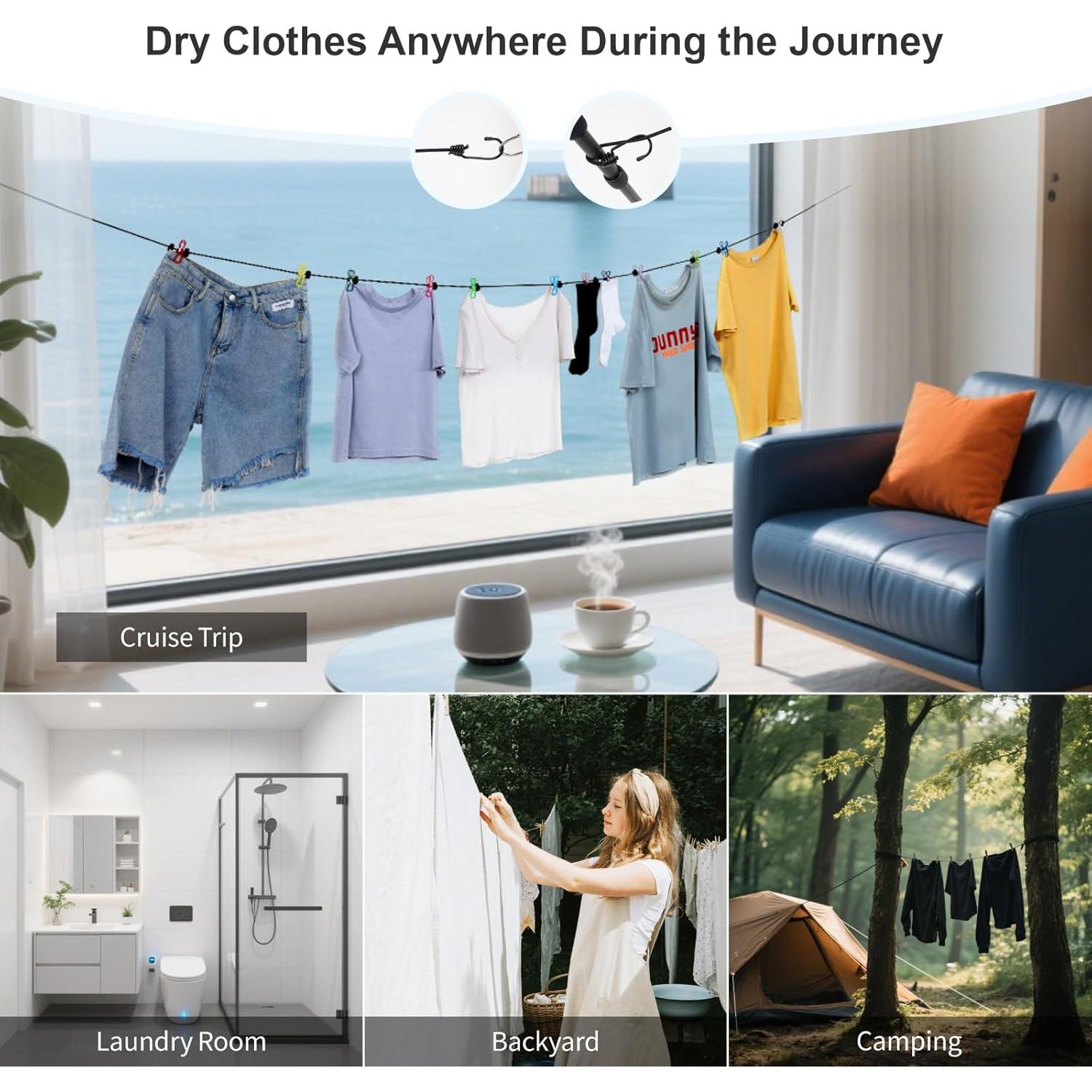 Organizador de Ducha Colgante F-color con 7 Bolsillos y Cuerda