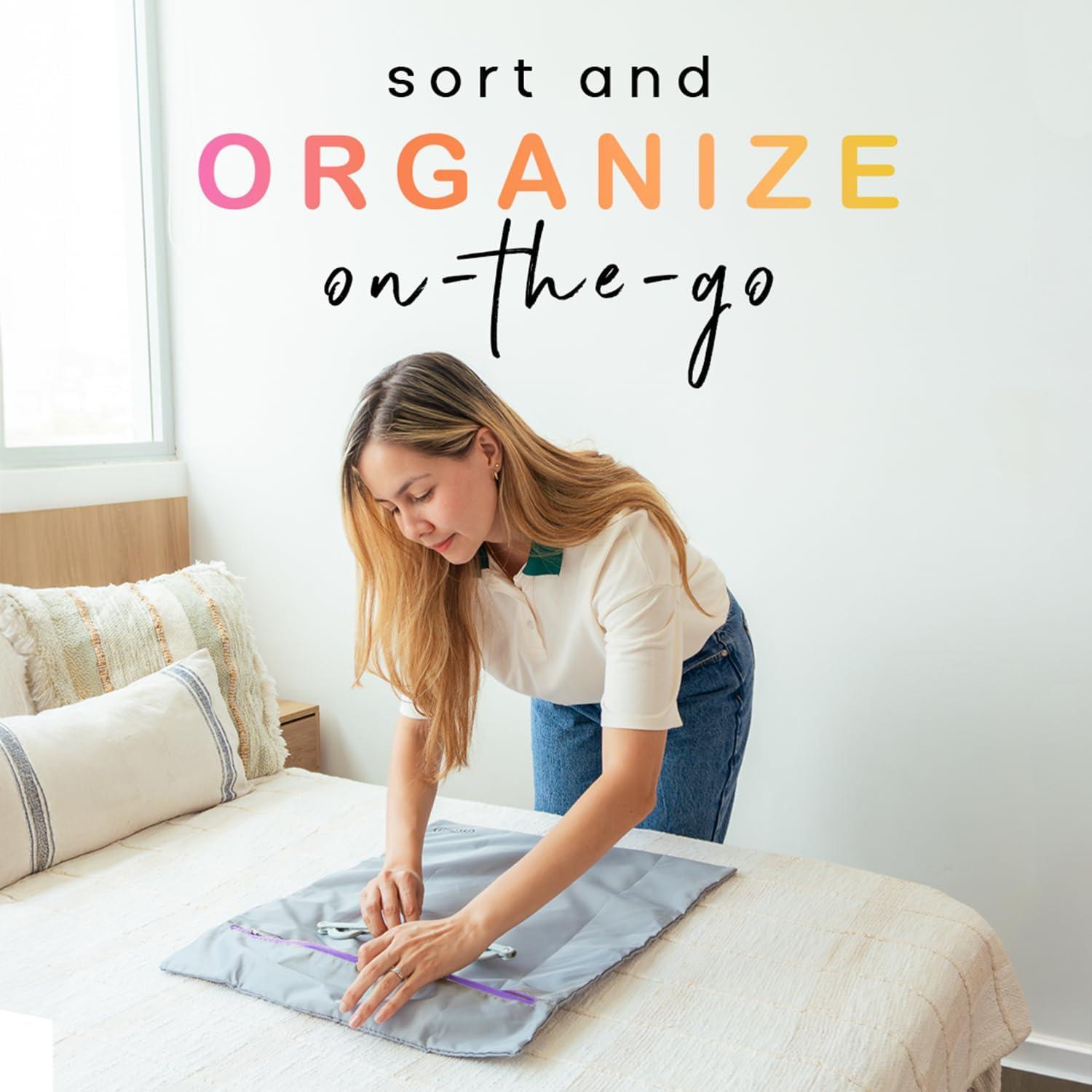 Bolsa de Lavandería de Malla MUMI Grande Naranja con Percha