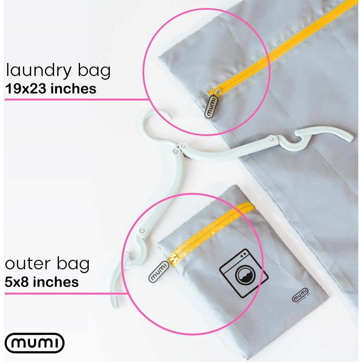 Bolsa de Lavandería de Malla MUMI Grande Naranja con Percha