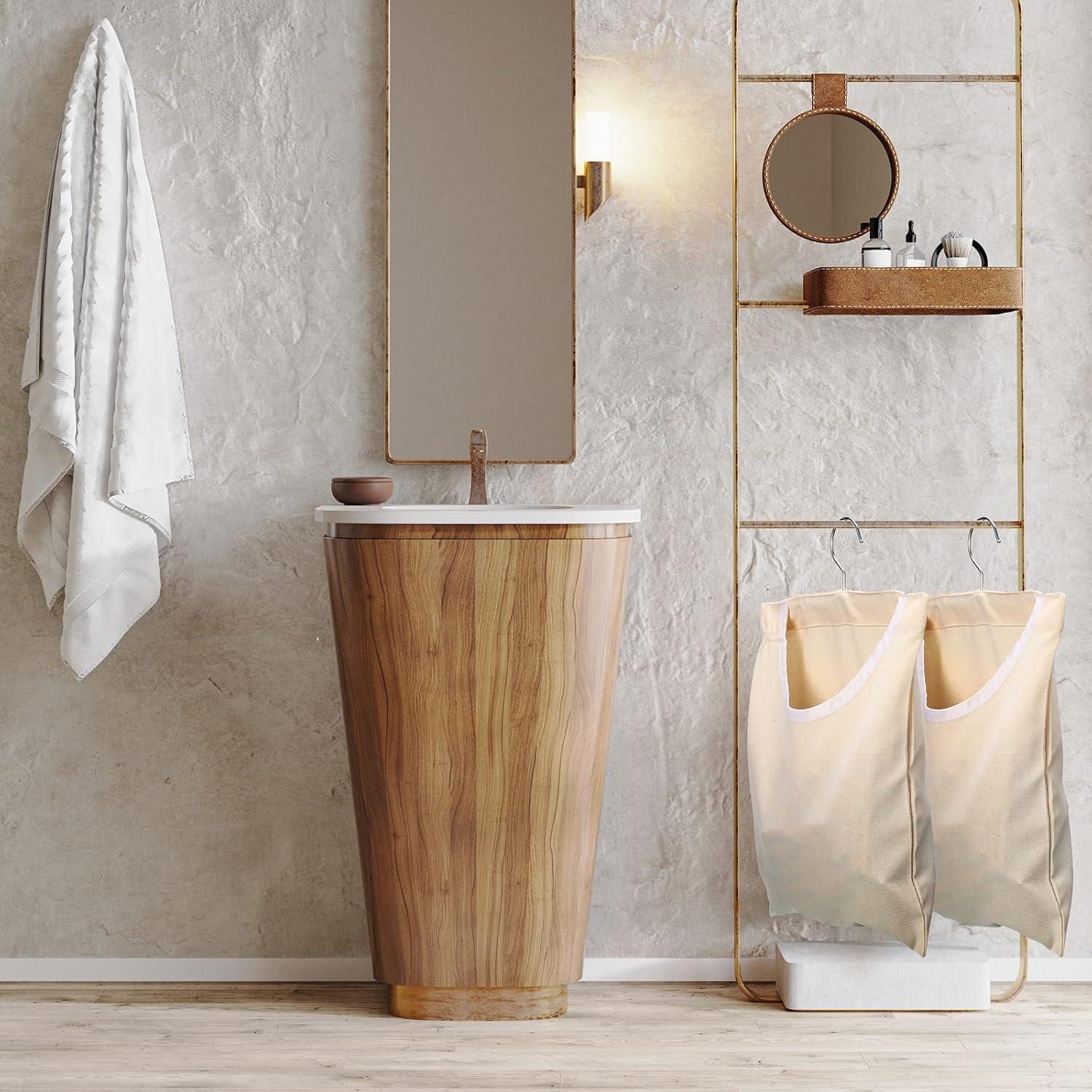 Bolsa de Pinza de Ropa Eccliy 2 Pcs Lona Beige 36x26 cm