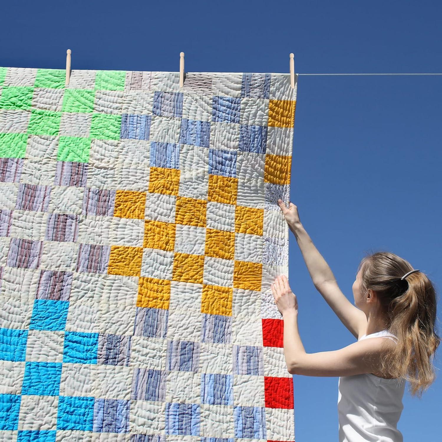 Set de 61 Pinzas de Madera Norme con Bolsa de Almacenamiento