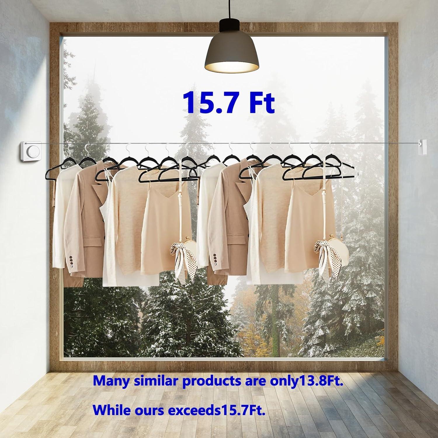 Tendedero Retráctil Antisag SIWUKEH 4.8m Interior Exterior