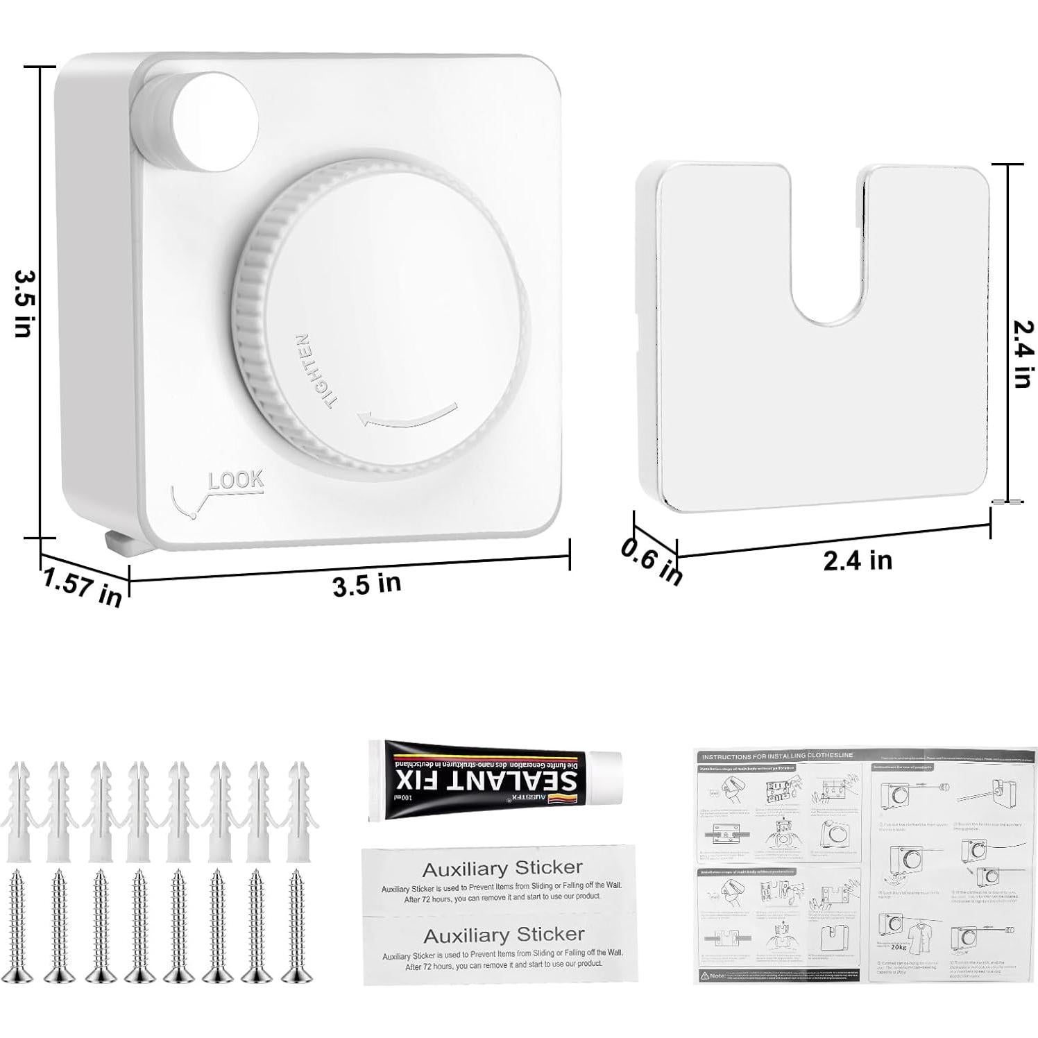 Tendedero Retráctil Antisag SIWUKEH 4.8m Interior Exterior