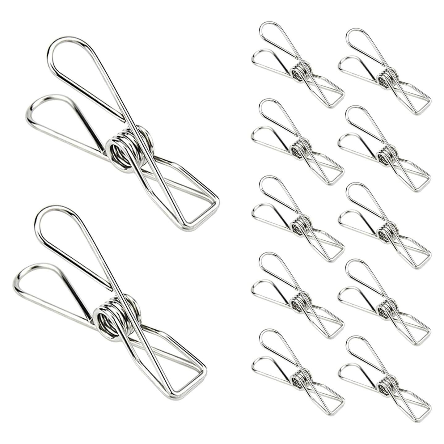 Pinzas de Ropa de Acero Inoxidable BONYCUST 50 Piezas