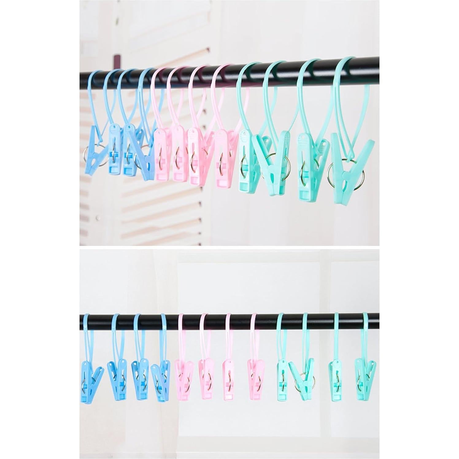 Paquete de 12 Pinzas de Ropa Yueton Multicolor 18.8x13.3cm