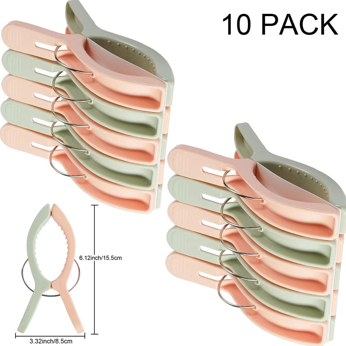 Paquete de 10 Clips para Toallas de Playa Foshine 15.5 cm