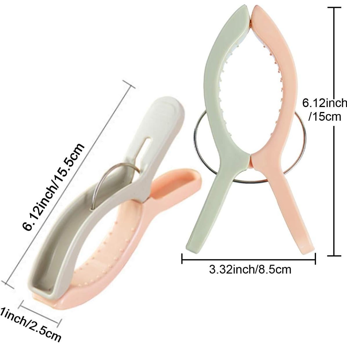 Paquete de 10 Clips para Toallas de Playa Foshine 15.5 cm