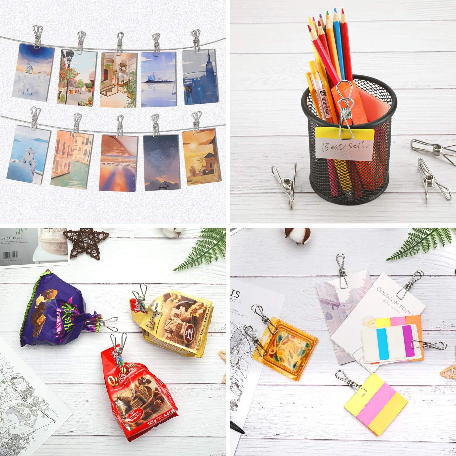 Paquete de 40 Pinzas de Ropa Vida Picks de Acero Inoxidable 6cm