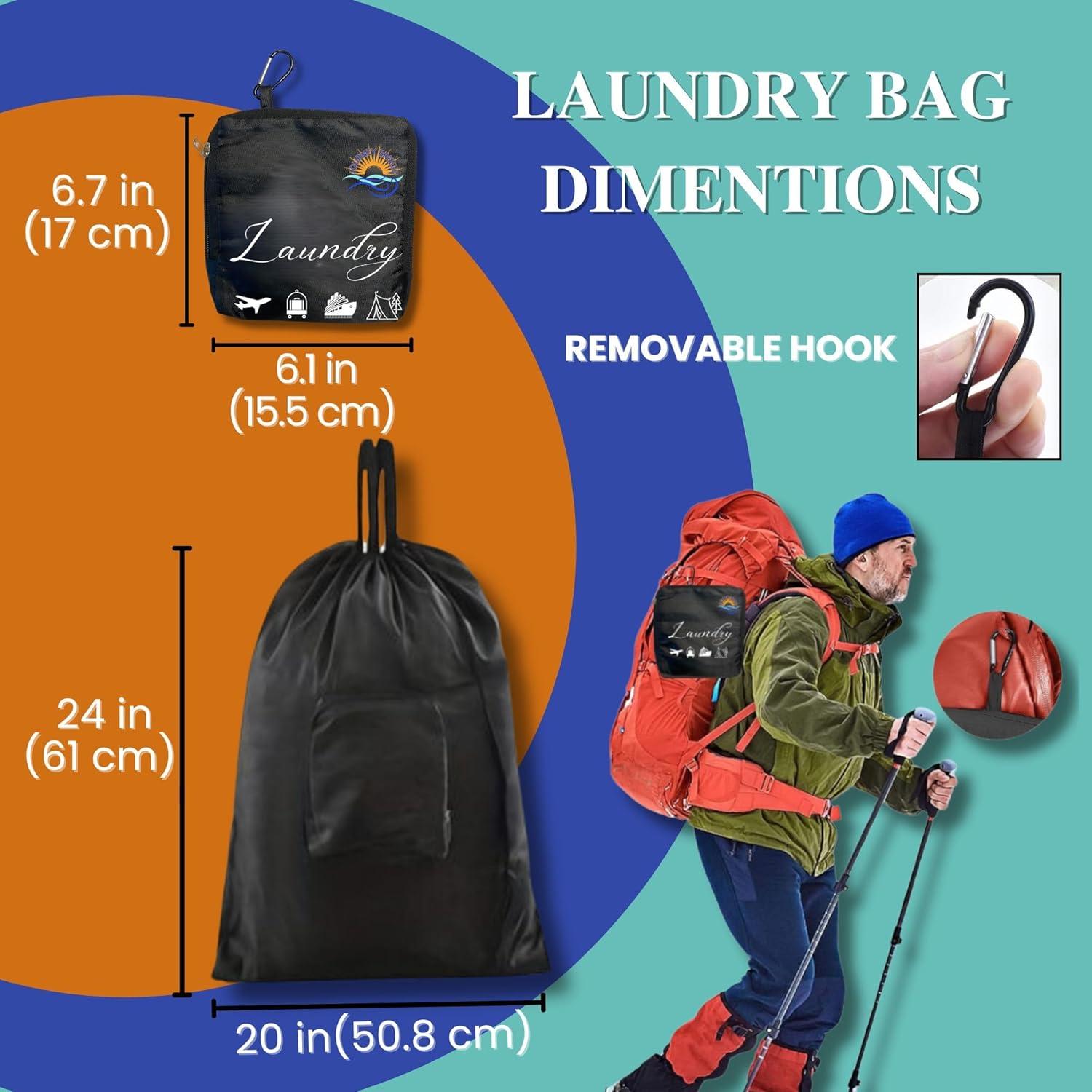 Kit de Lavandería de Viaje Journey Breeze - Hojas, Bolsa y Cuerda