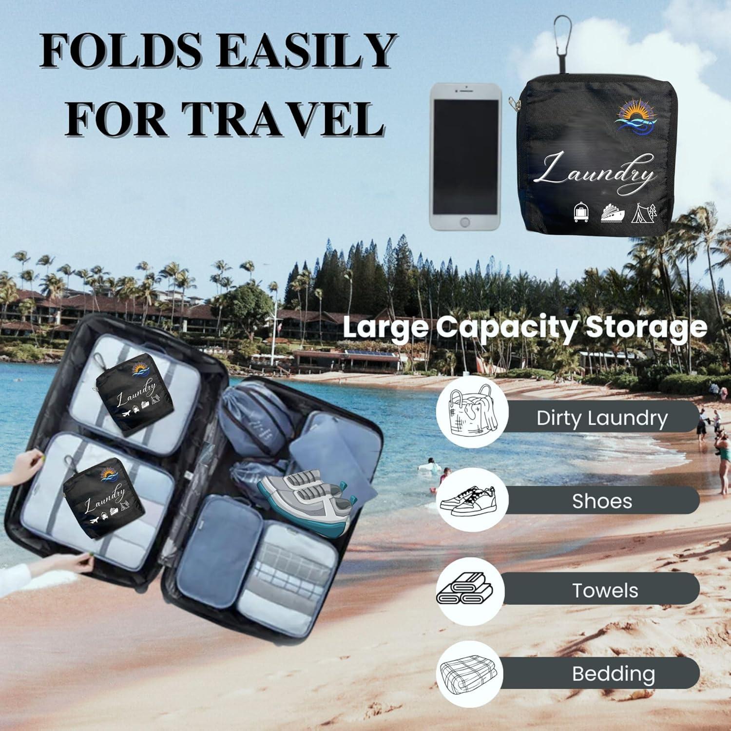 Kit de Lavandería de Viaje Journey Breeze - Hojas, Bolsa y Cuerda