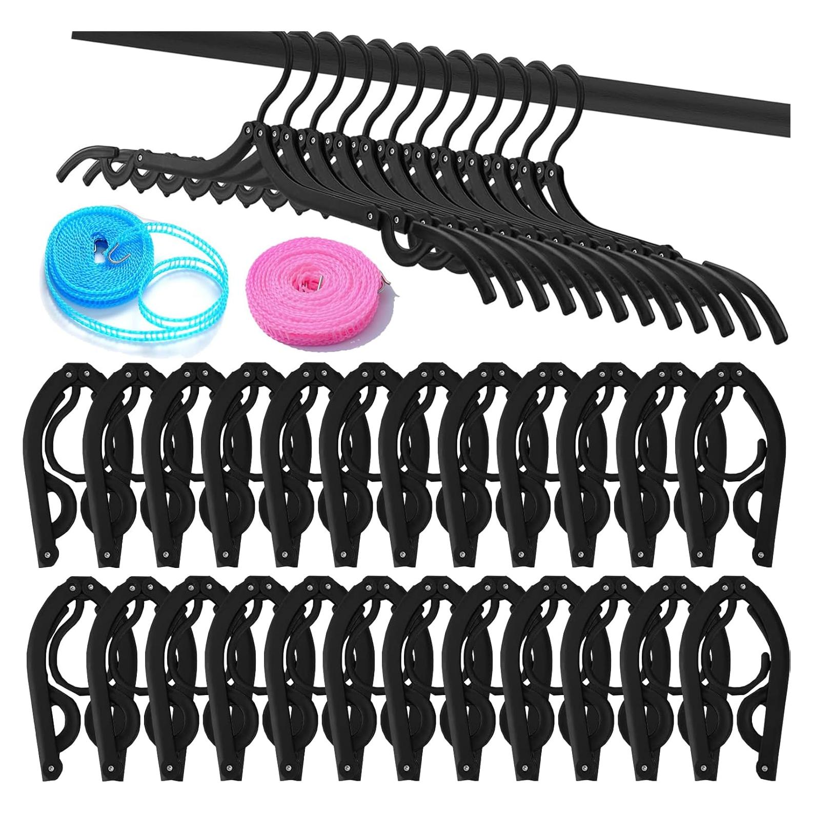 24 Perchas de Viaje Plegables Smilixin Antideslizantes