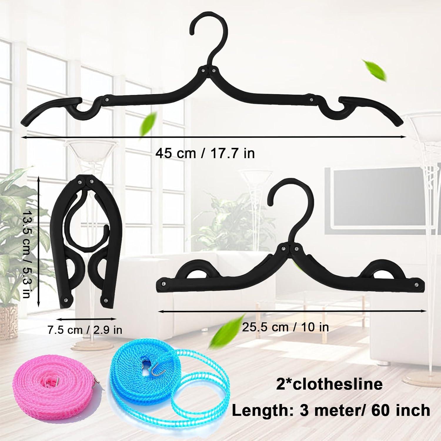 24 Perchas de Viaje Plegables Smilixin Antideslizantes