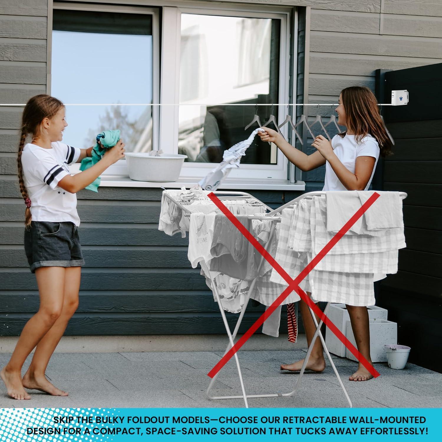 Cuerda de Ropa Retráctil Slide Innovations 4 m Impermeable