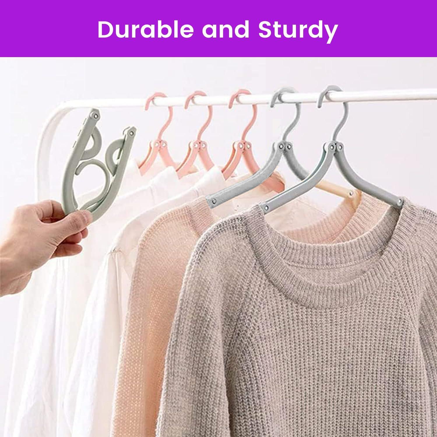 Set de 12 Perchas de Viaje Plegables DOEJA con Clips y Cuerda