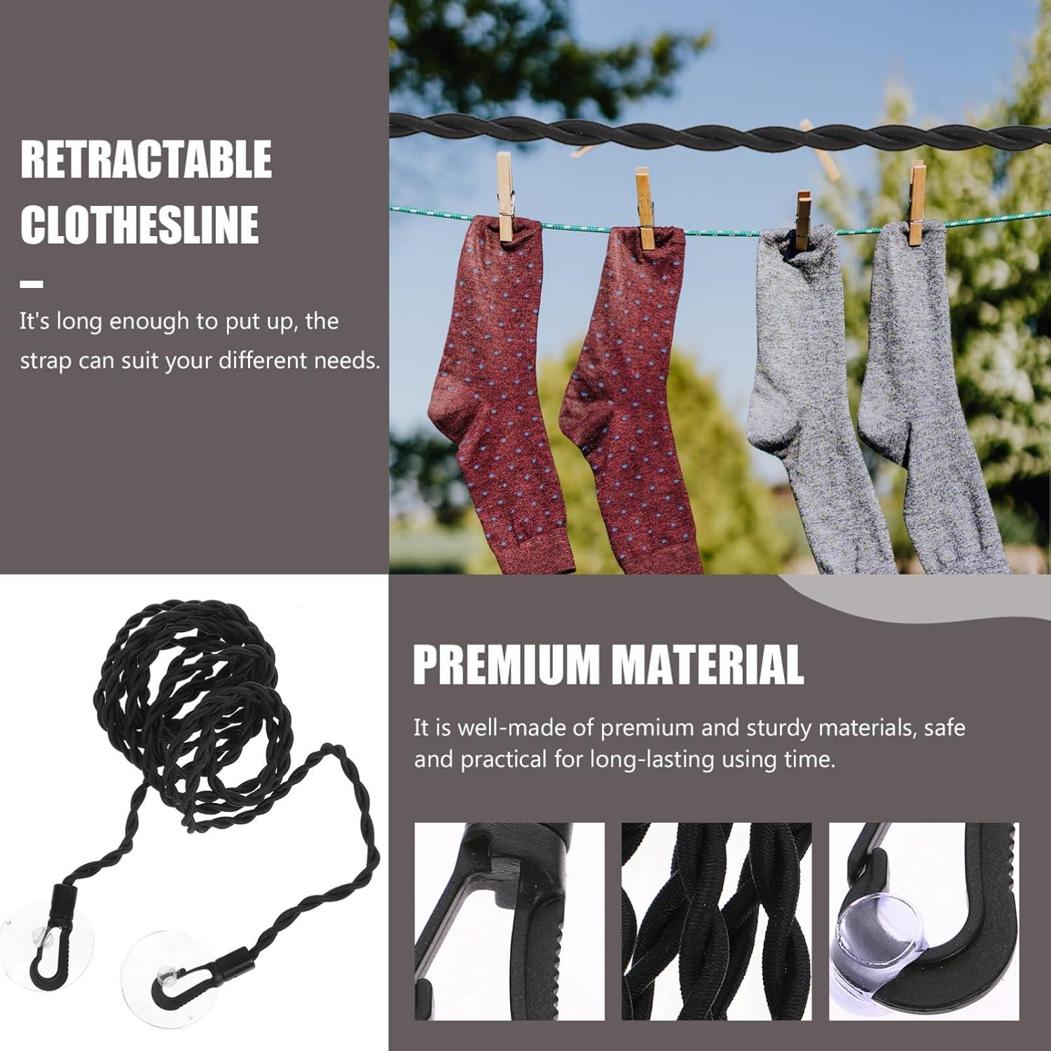 Cuerda de Secado al Aire Libre HOLIDYOYO 300cm con Ventosas