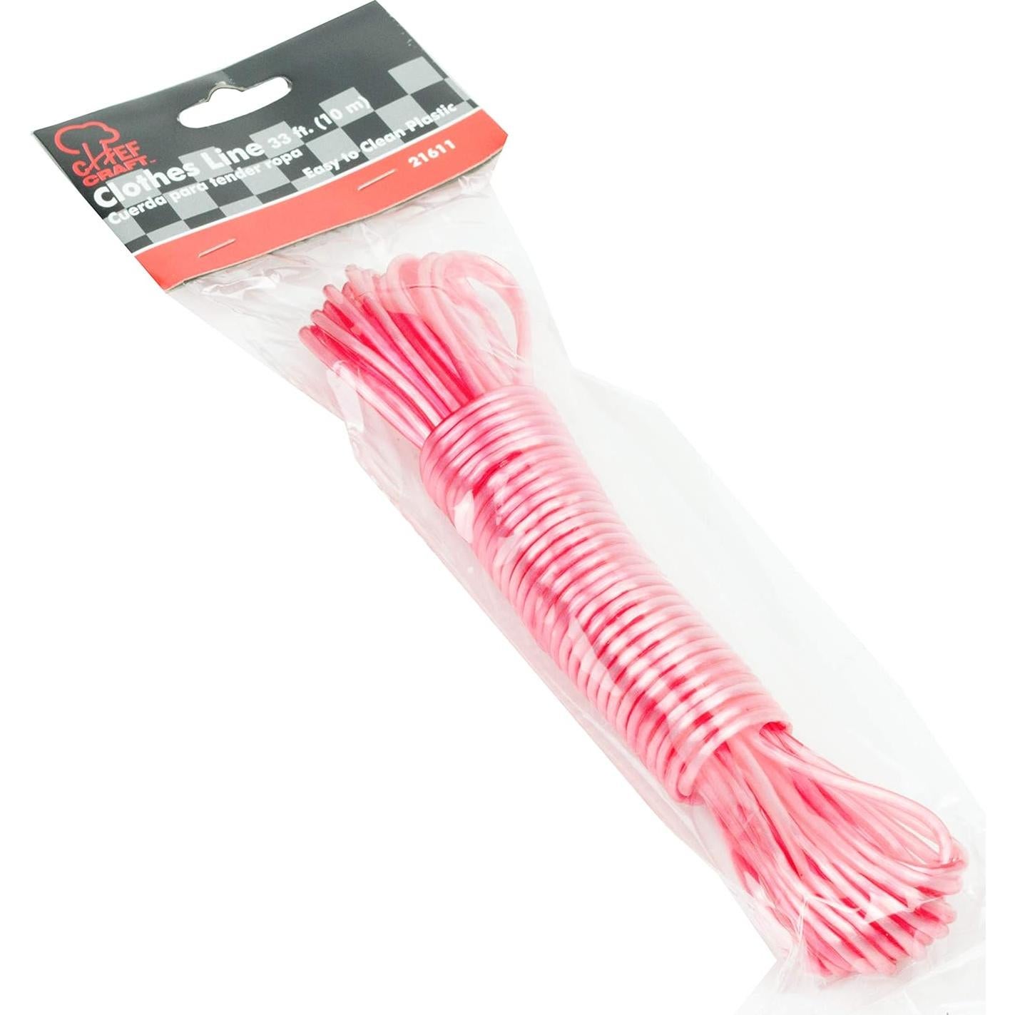 Línea de Ropa Plástica Chef Craft 10.06 m Resistente Color Variado