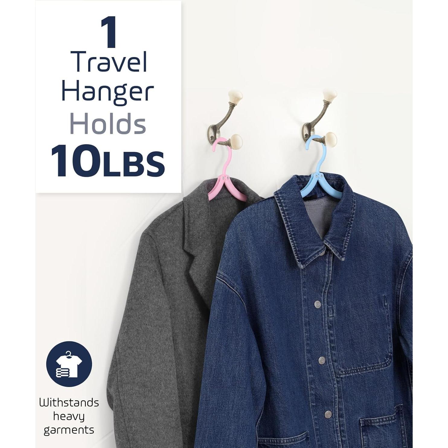 10 Perchas Plegables Quatish para Viaje y Hogar - Multicolor