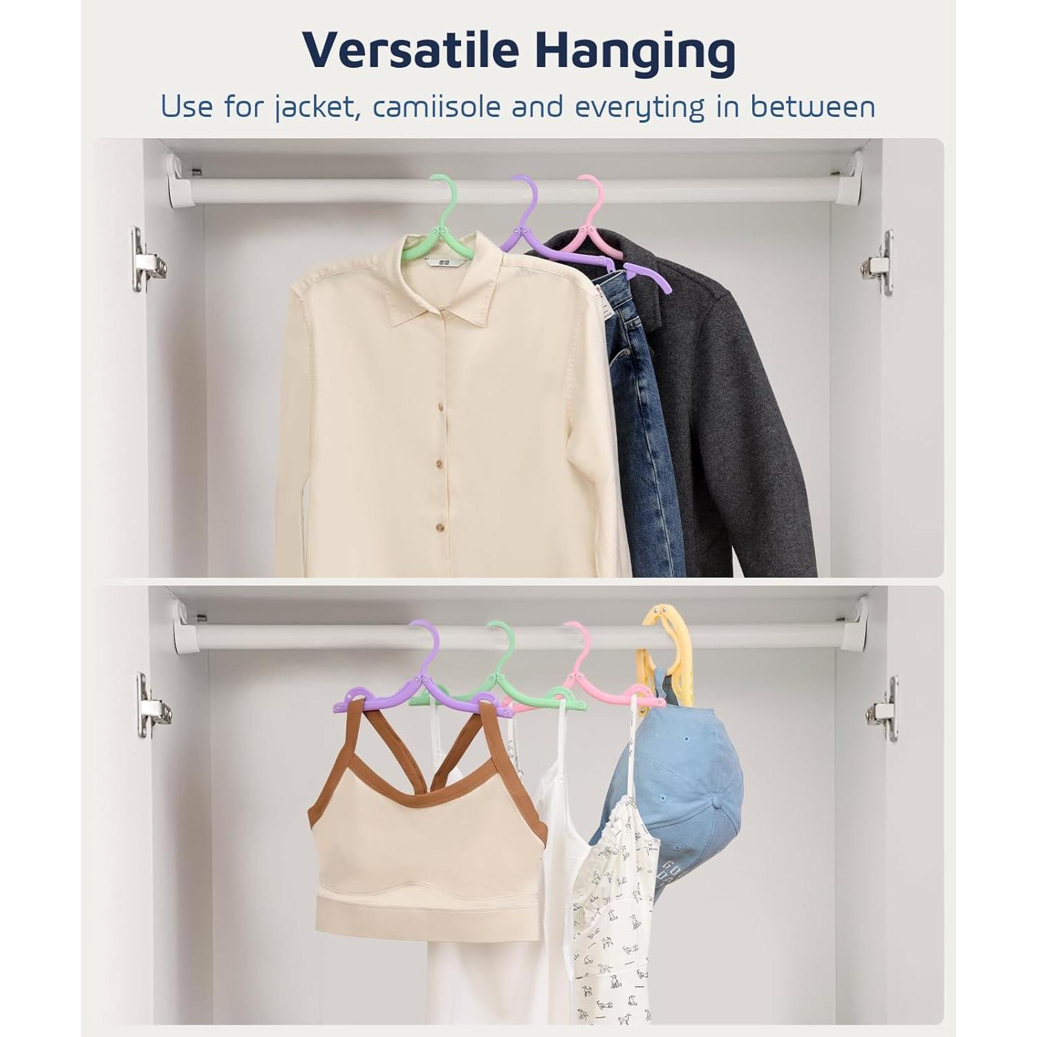 10 Perchas Plegables Quatish para Viaje y Hogar - Multicolor