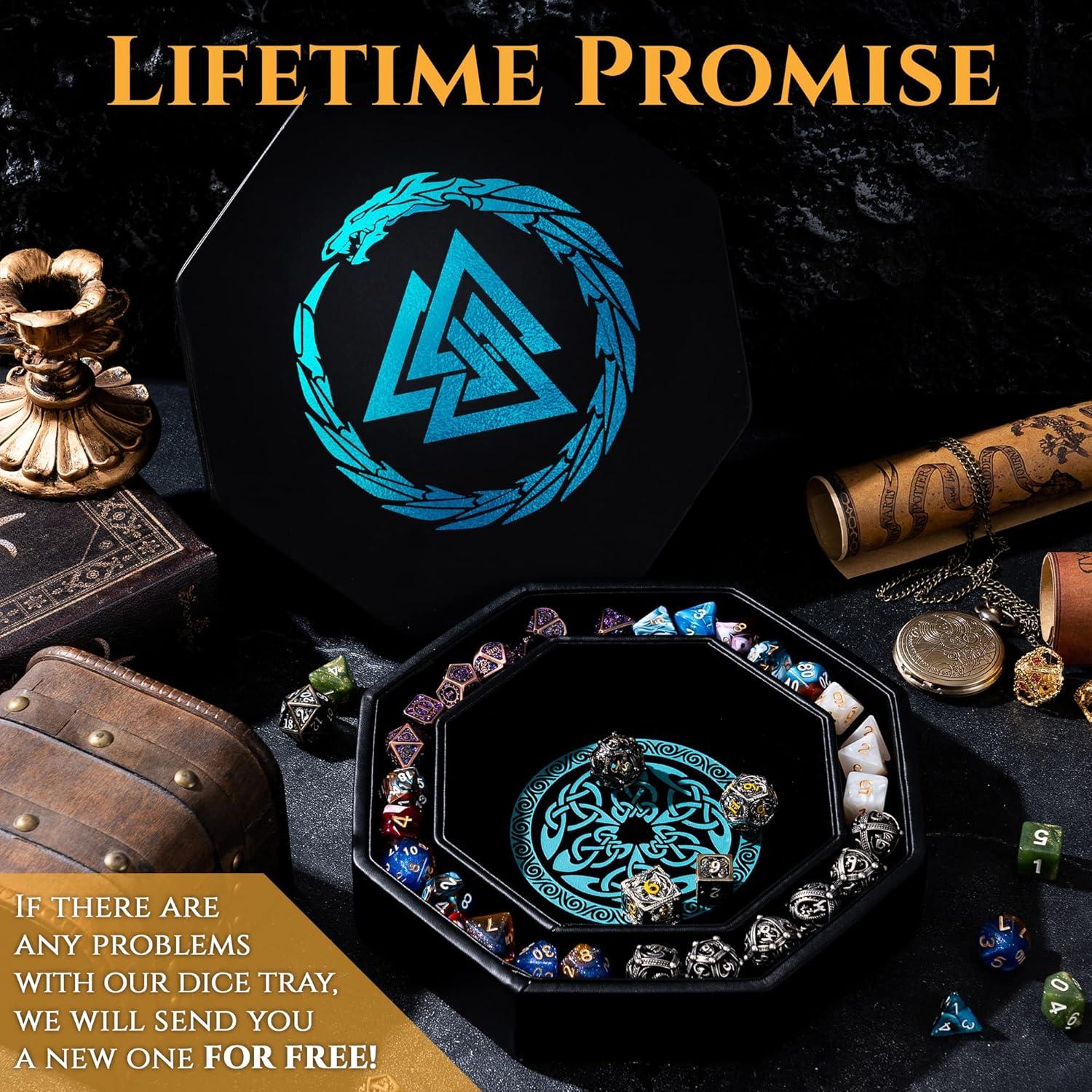 Bandeja de Dados Soar Forge Octagonal Azul 20 cm D&D