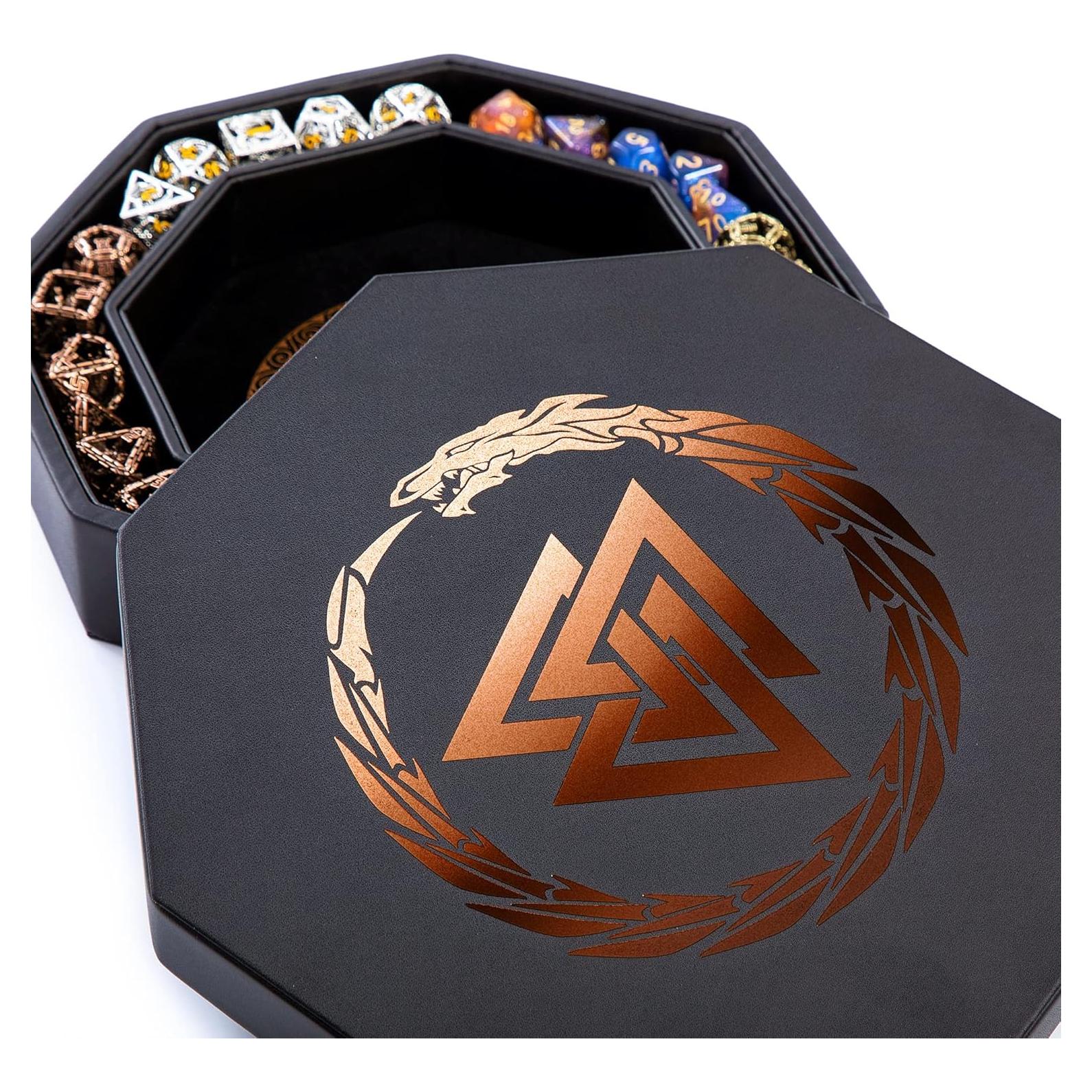 Bandeja de Dados Soar Forge Hexagonal de Cuero 20 cm