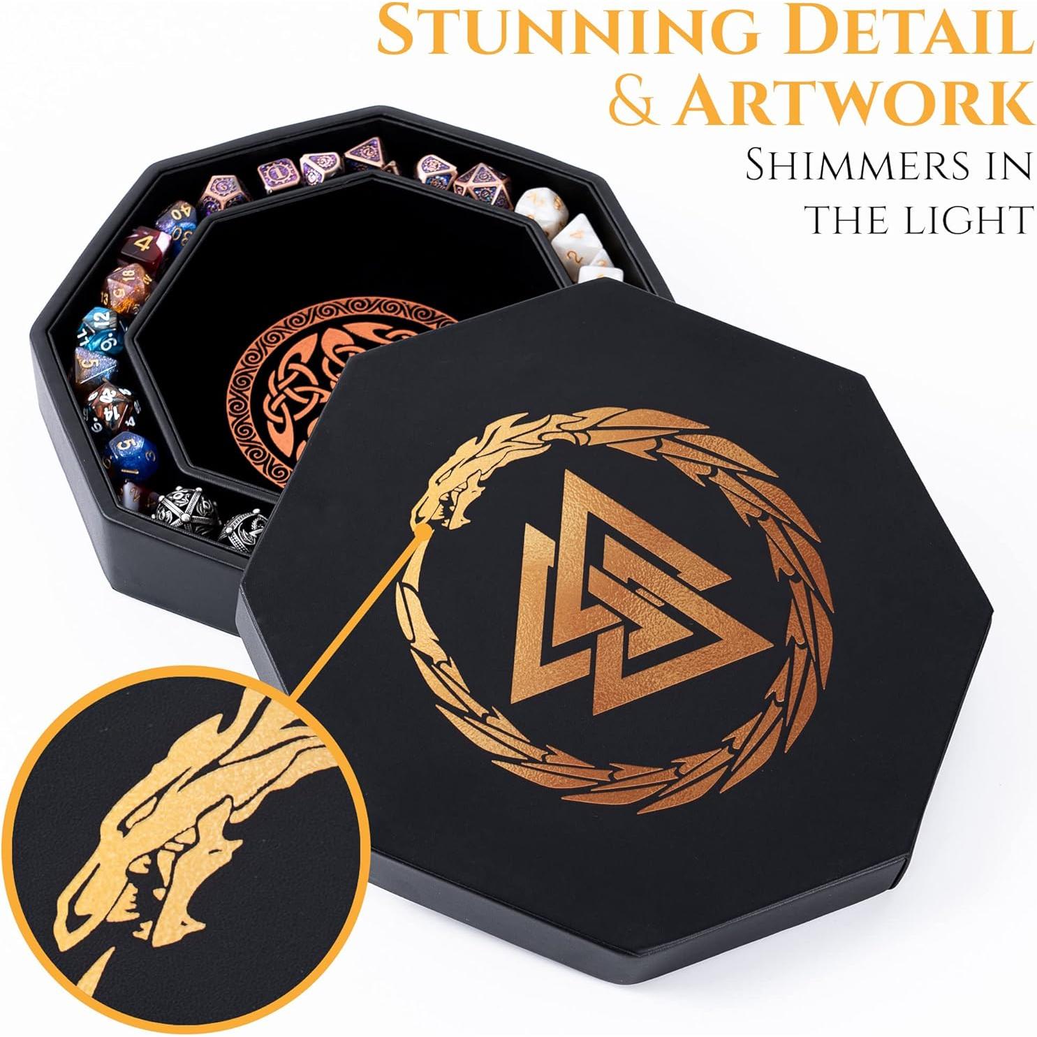 Bandeja de Dados Soar Forge Hexagonal de Cuero 20 cm