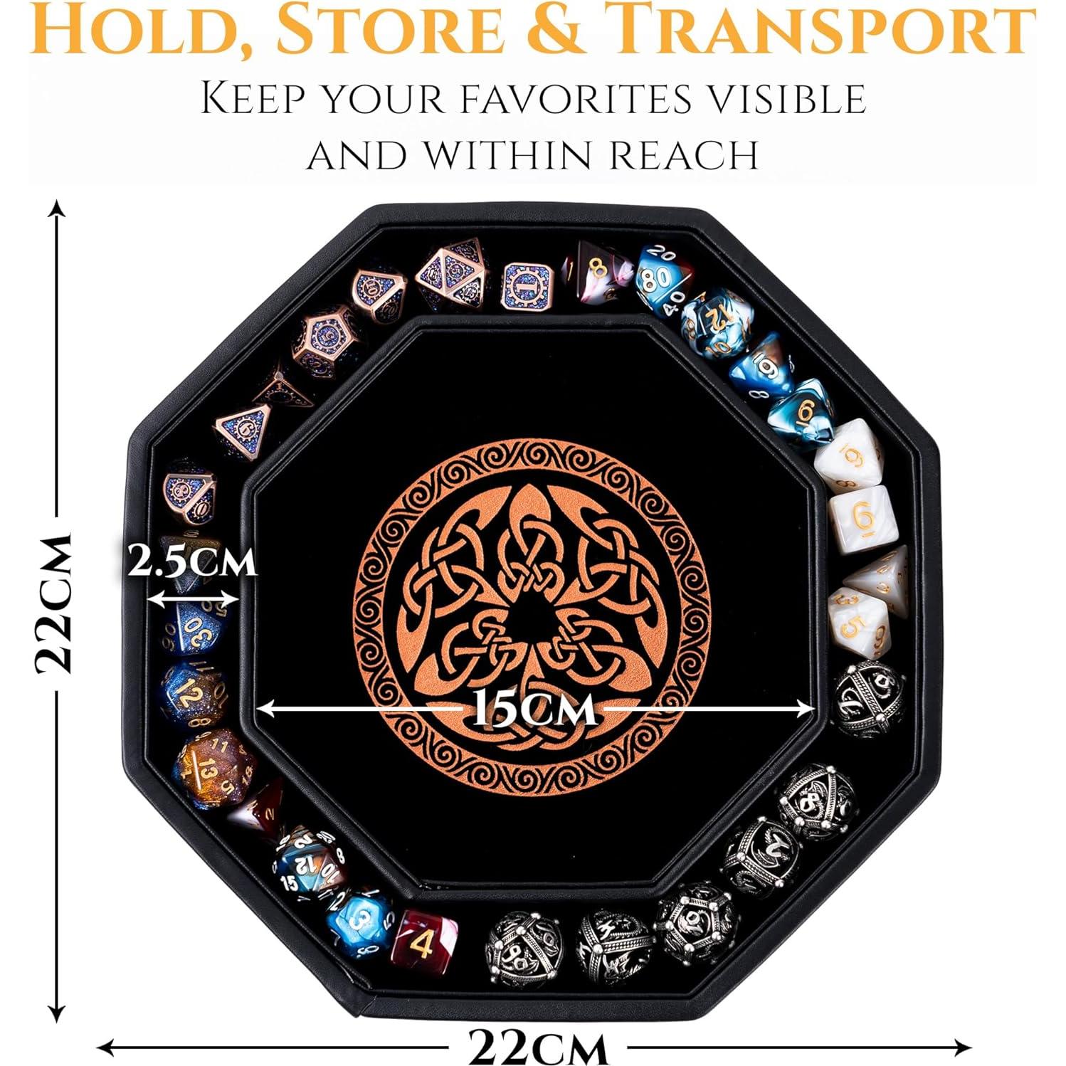 Bandeja de Dados Soar Forge Hexagonal de Cuero 20 cm