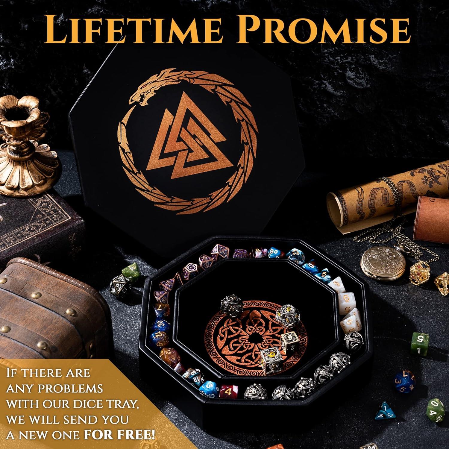 Bandeja de Dados Soar Forge Hexagonal de Cuero 20 cm