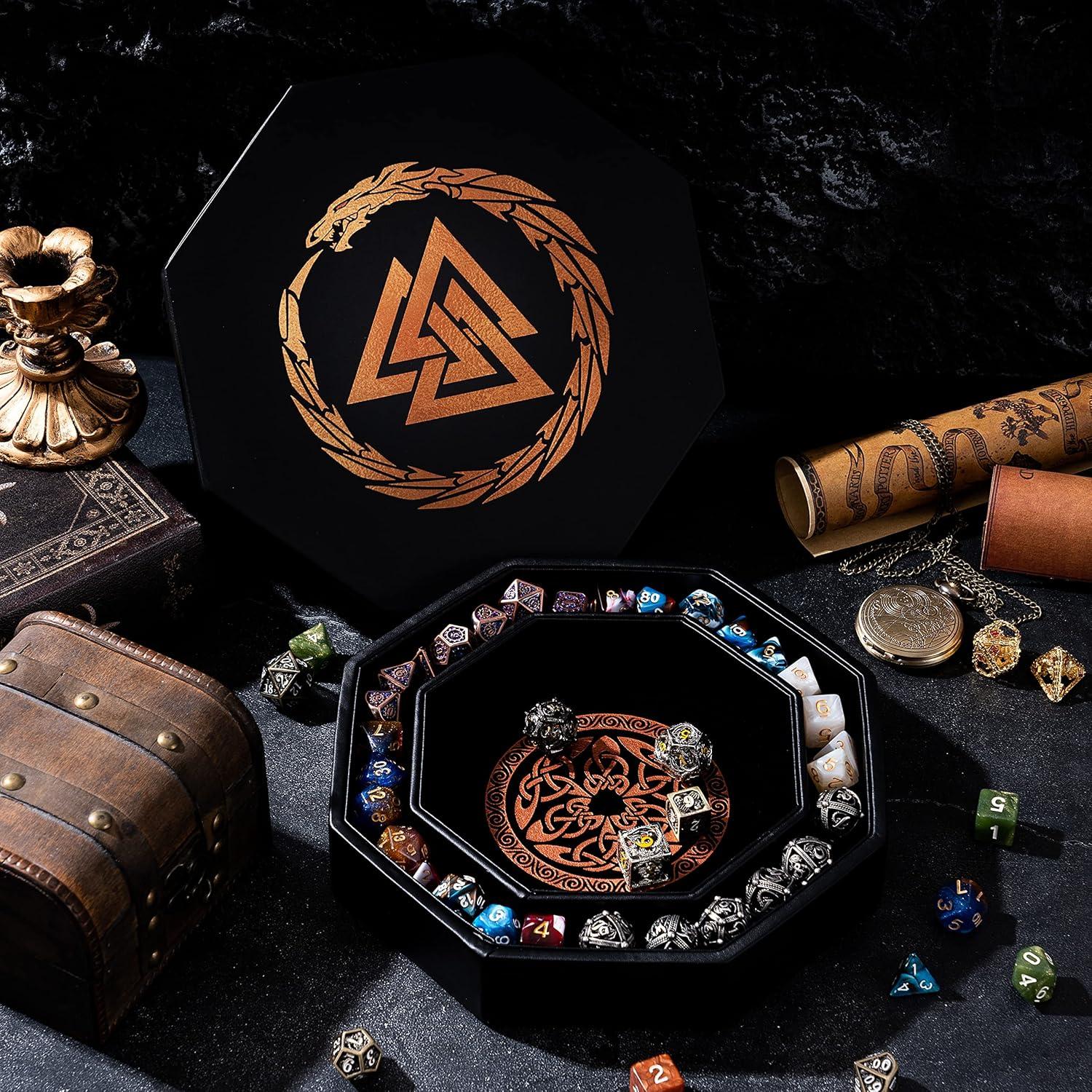 Bandeja de Dados Soar Forge Hexagonal de Cuero 20 cm