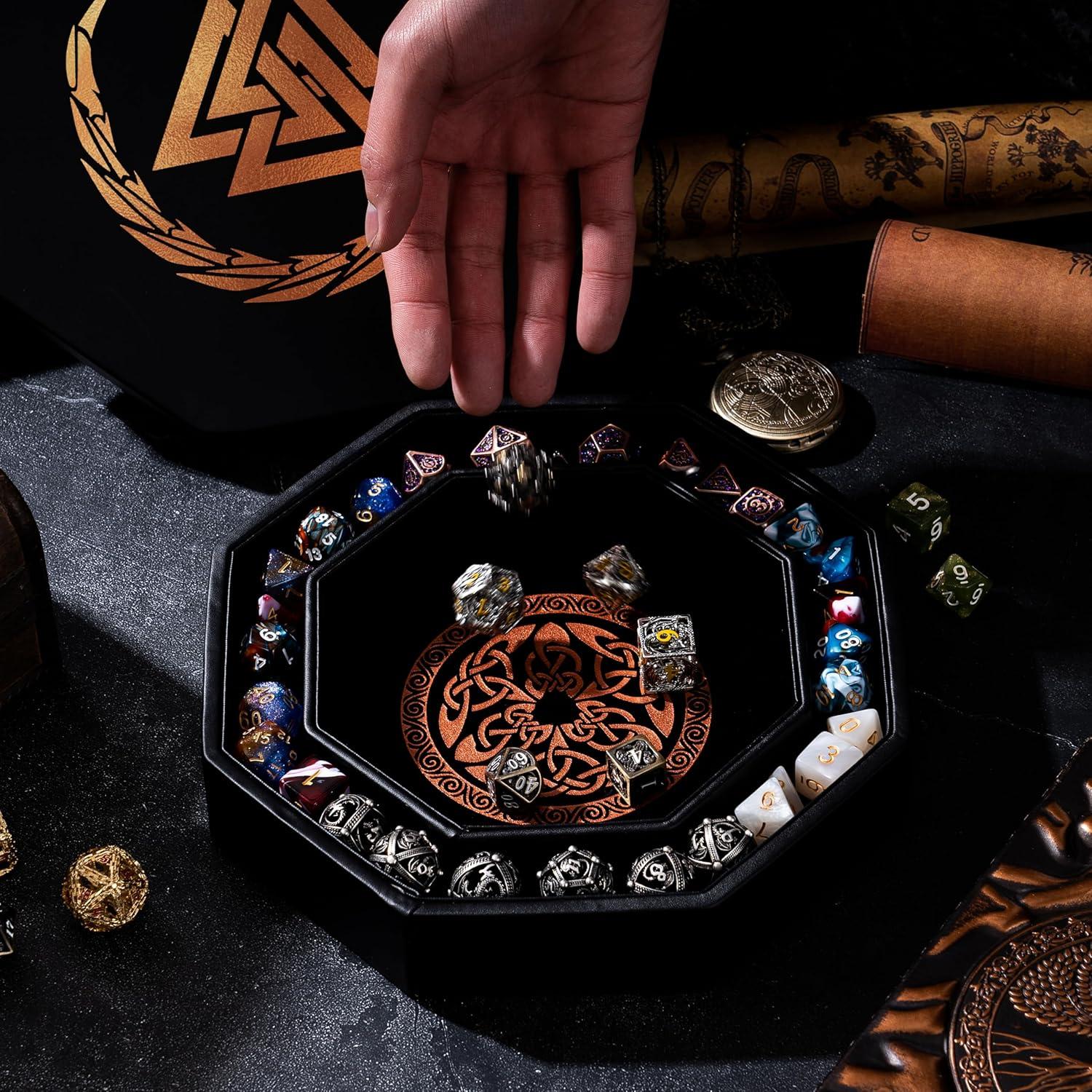 Bandeja de Dados Soar Forge Hexagonal de Cuero 20 cm