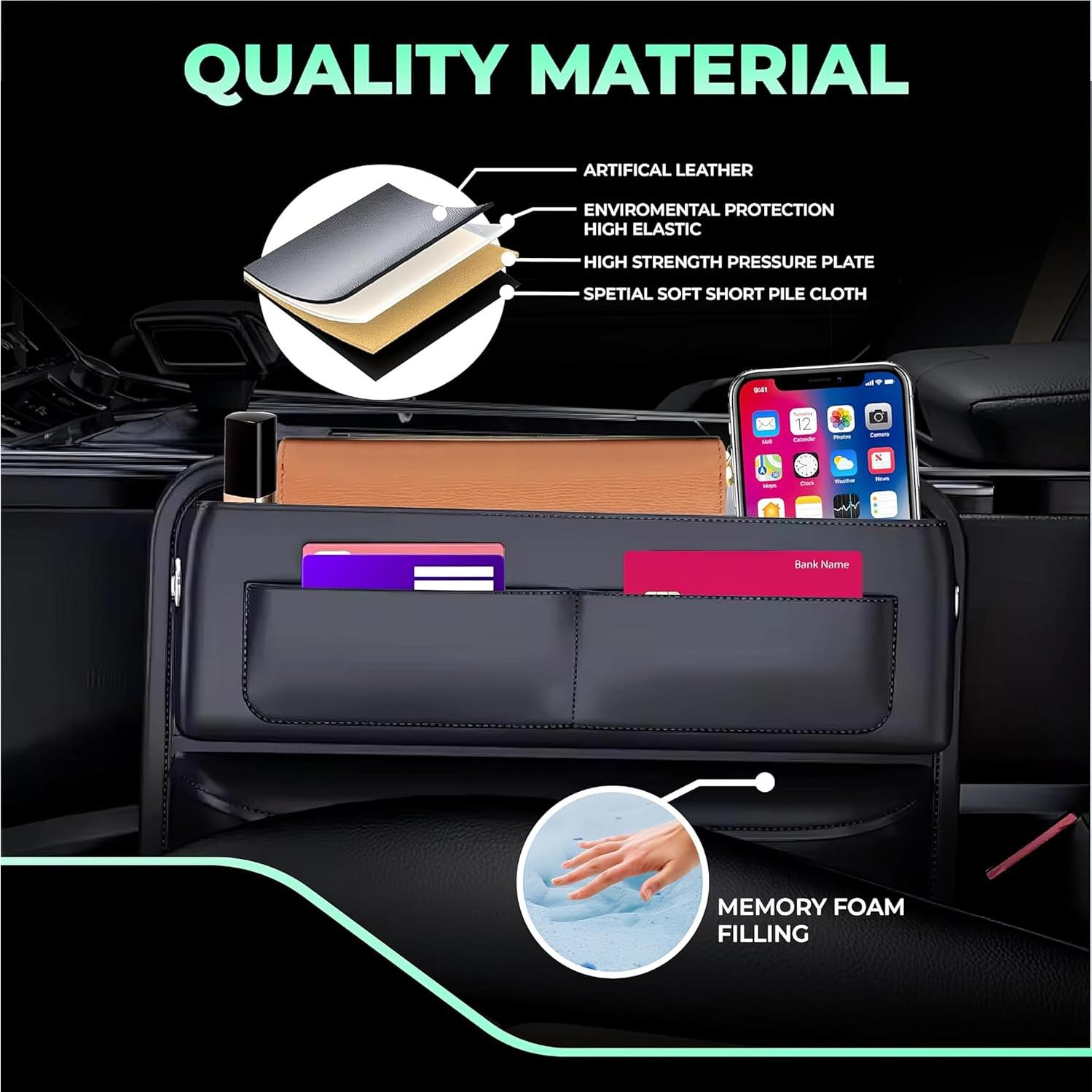 Organizador de Espacio entre Asientos PHOENIX PICCO Cuero Negro