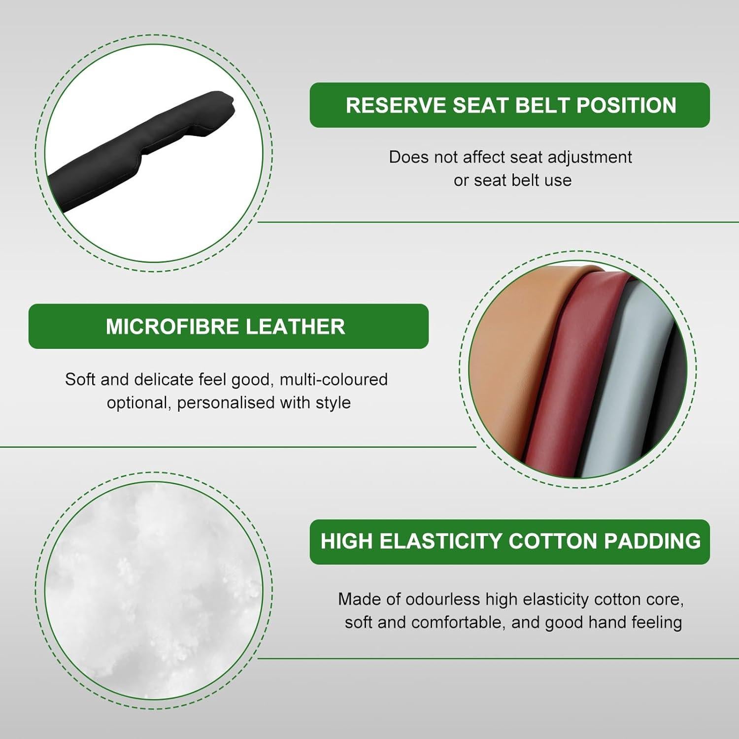 Relleno de Espacio entre Asientos de Cuero SHMZK - 2 PCS Negro