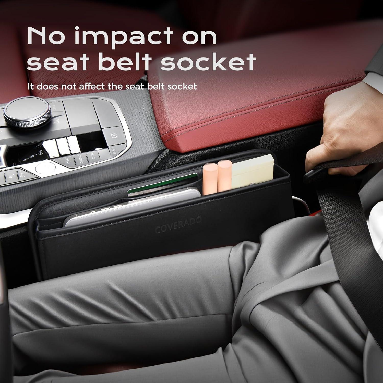 Organizador de Espacio entre Asientos de Coche CORZ003 Negro 2 Pcs