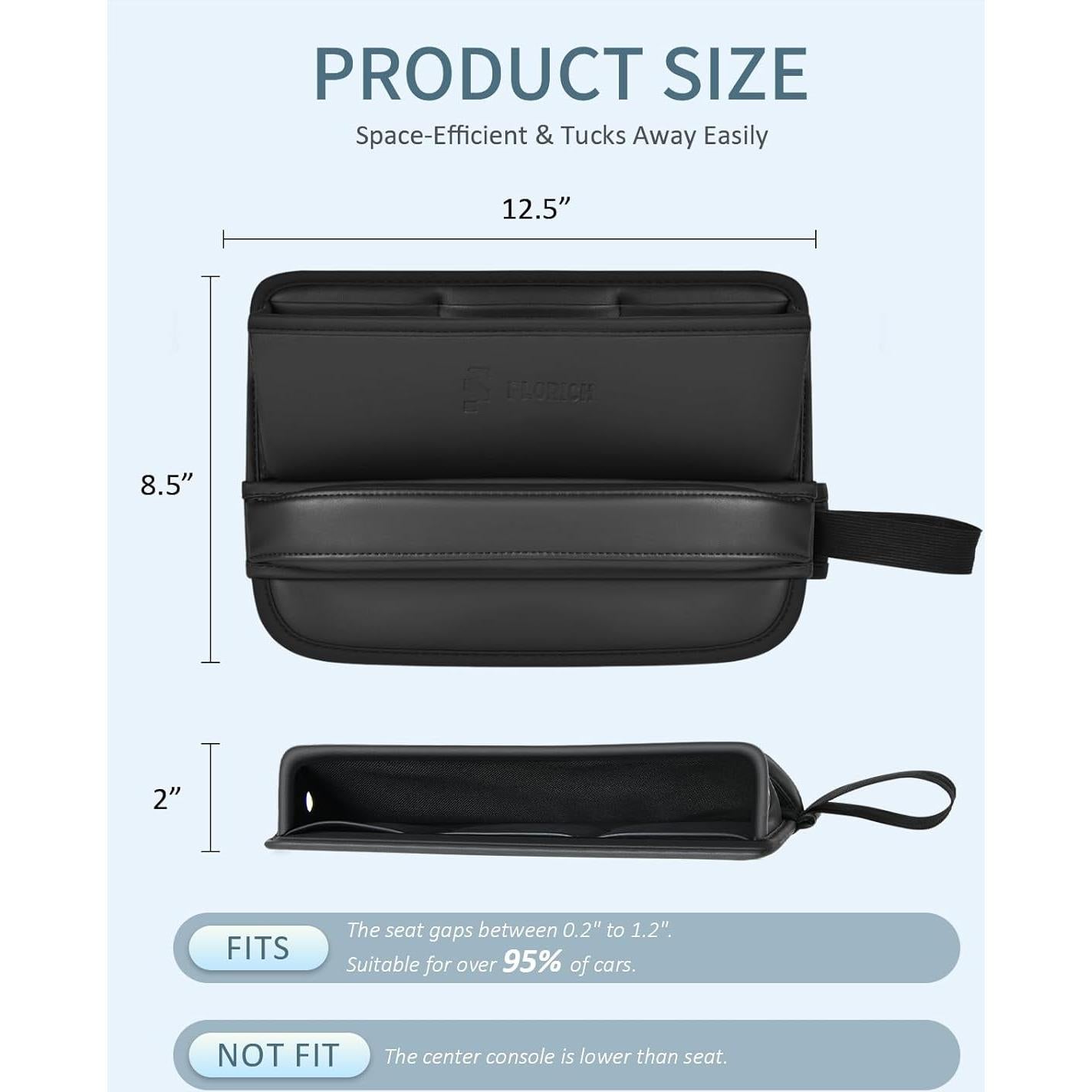 Relleno Organizador de Asiento FLORICH Pro Cuero Negro