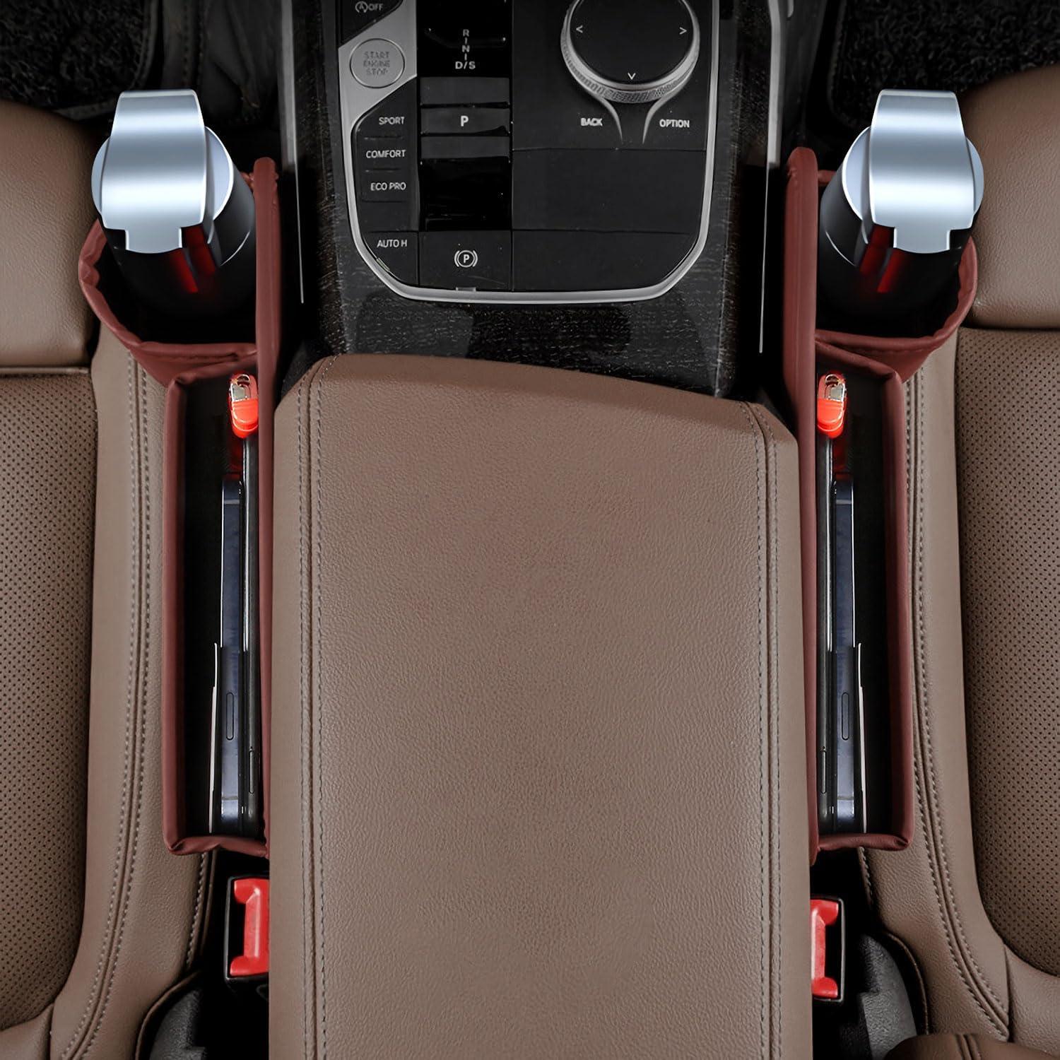 Organizador de Asiento de Coche TAEYONK Rojo con Portavasos