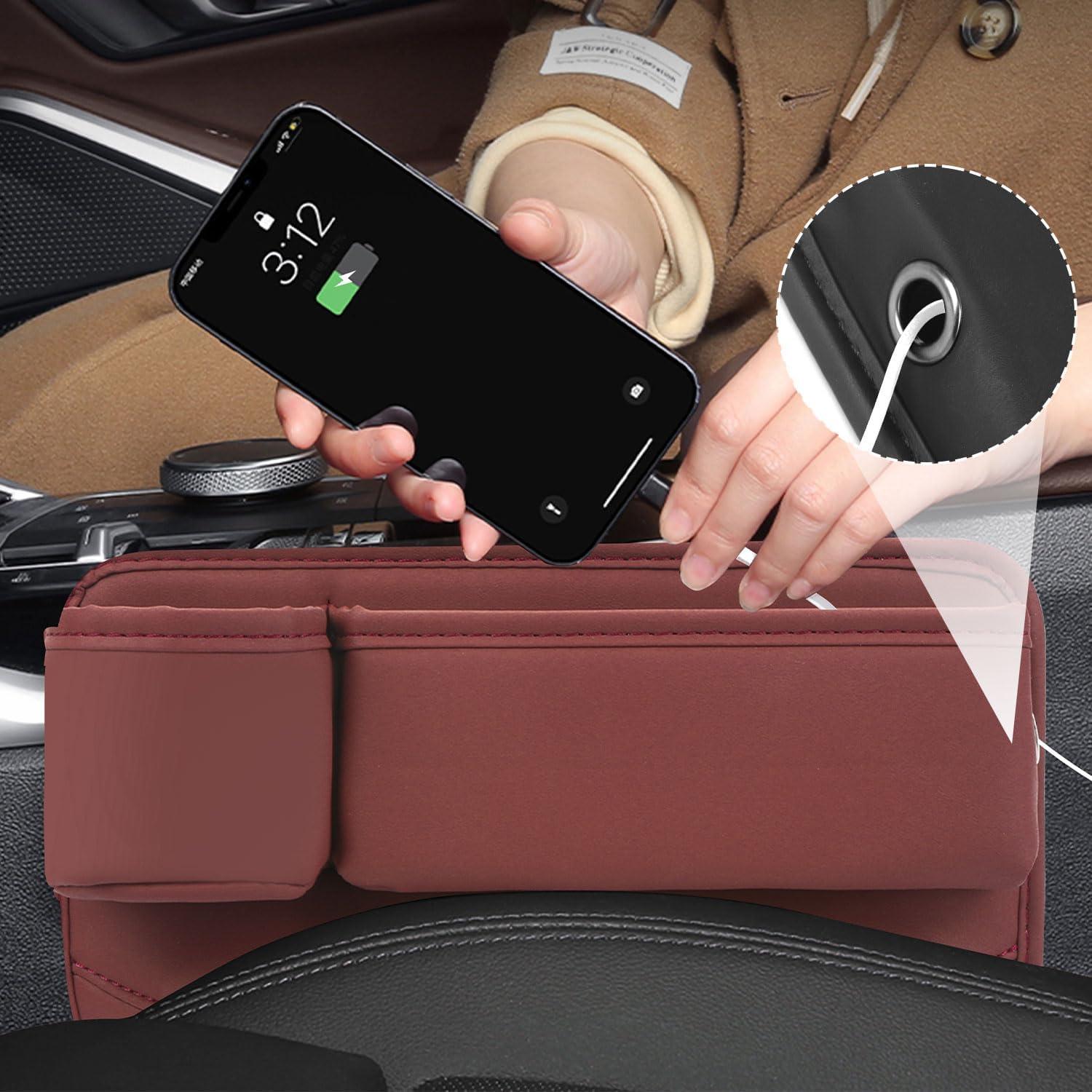 Organizador de Asiento de Coche TAEYONK Rojo con Portavasos