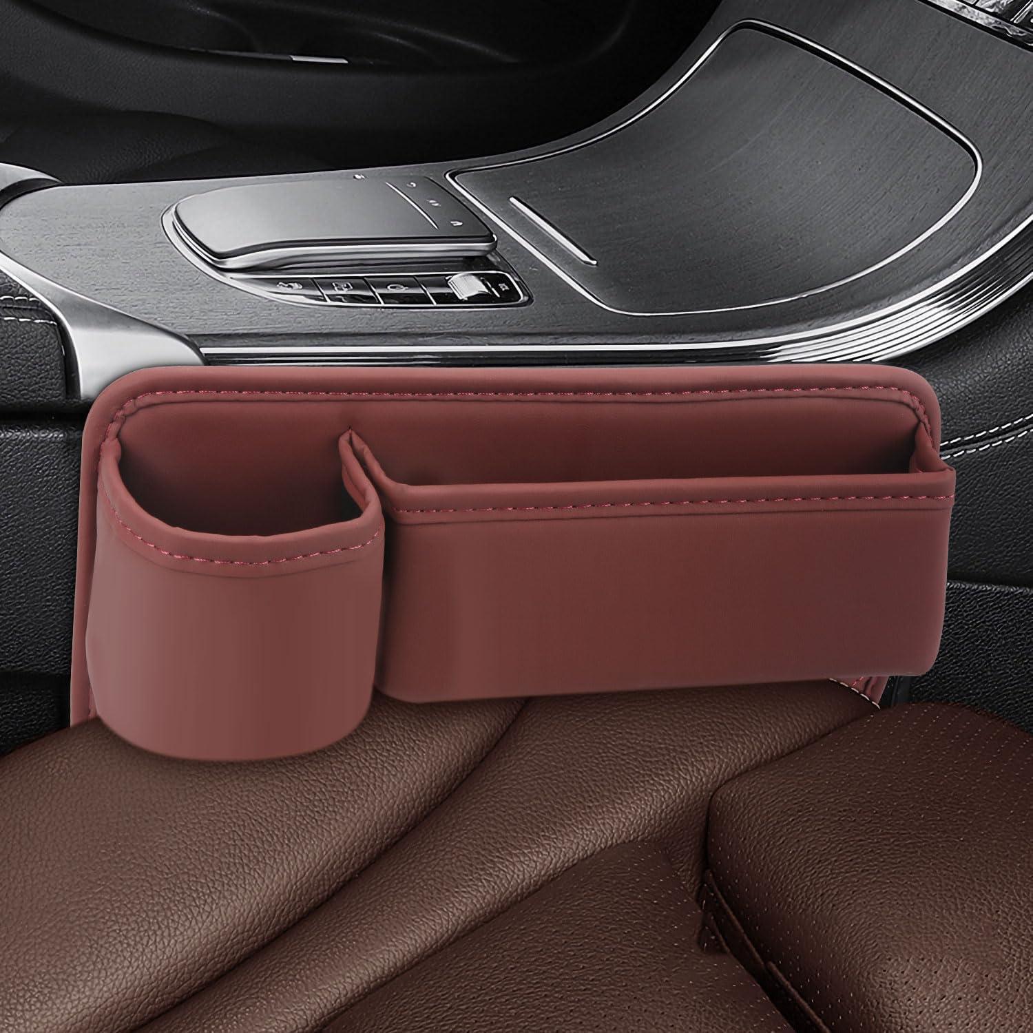 Organizador de Asiento de Coche TAEYONK Rojo con Portavasos