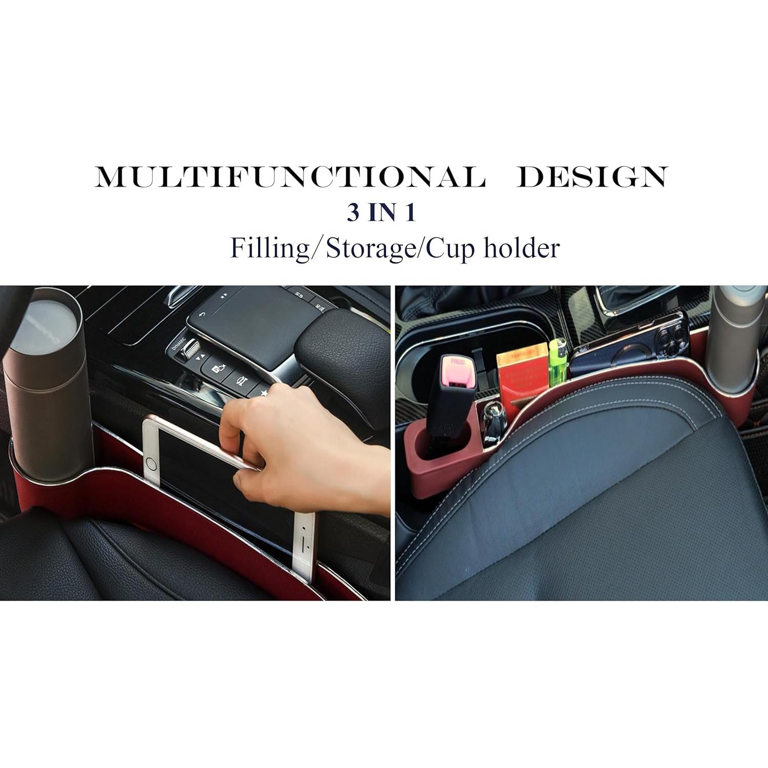 Organizador de Espacio entre Asientos del Coche mirrorever 2 Piezas Rojo