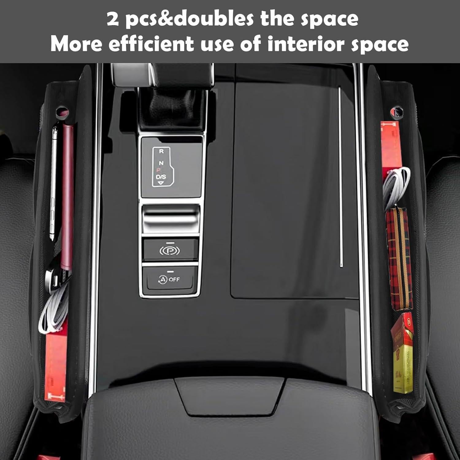 Relleno de Hueco de Asiento Hietuop 2 Paquetes Negro