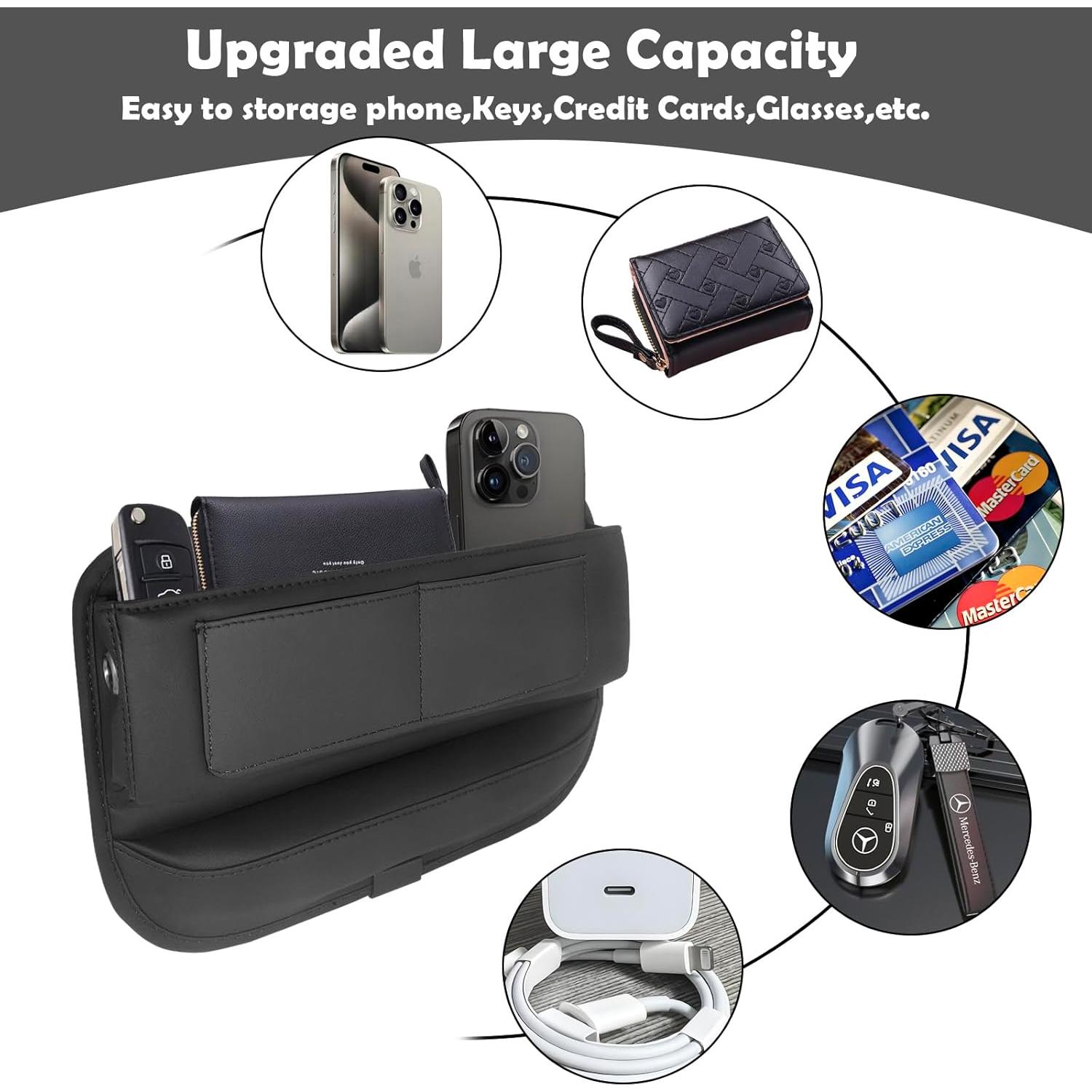 Relleno de Hueco de Asiento Hietuop 2 Paquetes Negro