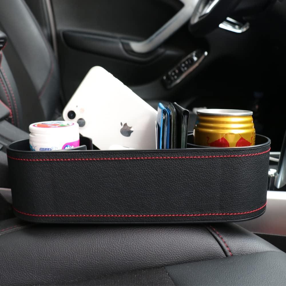 Organizador de espacio entre asientos CMWWYFC - Soporte para tazas y almacenamiento