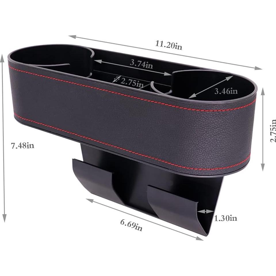 Organizador de espacio entre asientos CMWWYFC - Soporte para tazas y almacenamiento