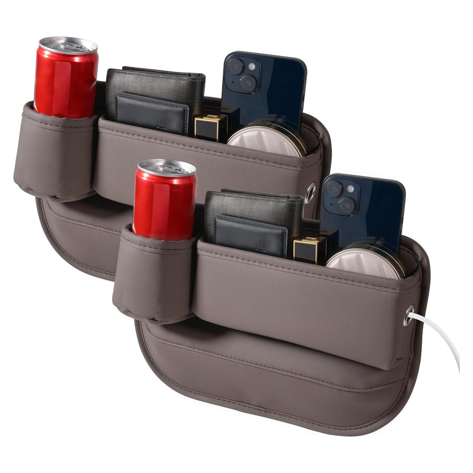 Organizador de Espacio entre Asientos de Coche NYEONHRT Marrón - 2 Unidades
